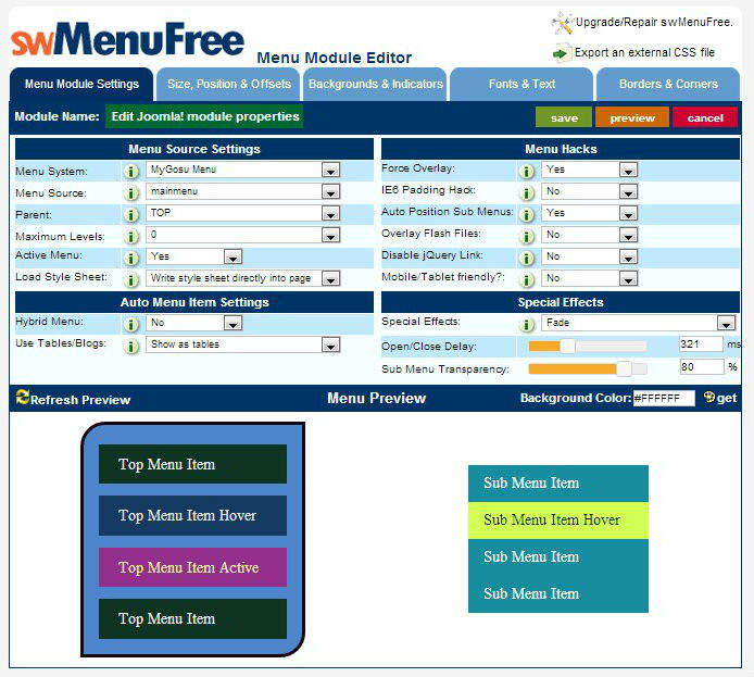 swmenufree 1